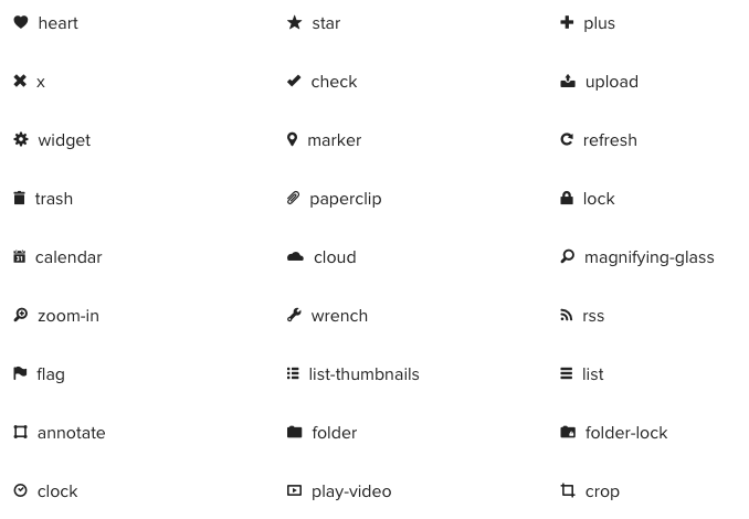 Foundation Icon Fonts 3 フォントサンプル